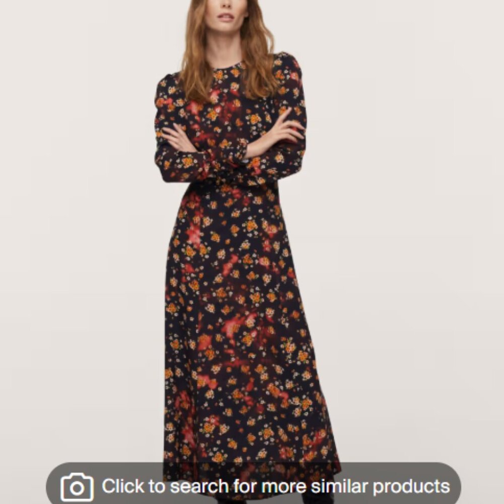 Mango Long Sleeve Dress